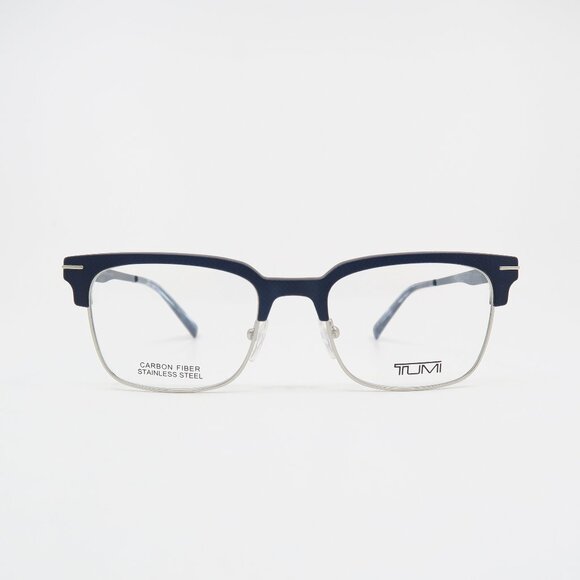 Tumi VTU026 0751 52mm Matte Navy Carbon Fiber/Stainless Steel New Eyeglasses.